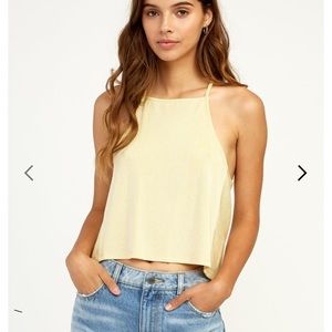 RVCA yellow halter tank